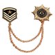 thumbnail image 1 of Broche de Cadena de Borlas de Oro Retro Sunnimix Horquillas de estrella de Escudo de estrella, 1 of 8