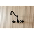 thumbnail image 4 of Kingston Brass KS1020PKX Duchess Two-Handle Wall Mount Roman Tub Faucet, Matte Black, 4 of 7