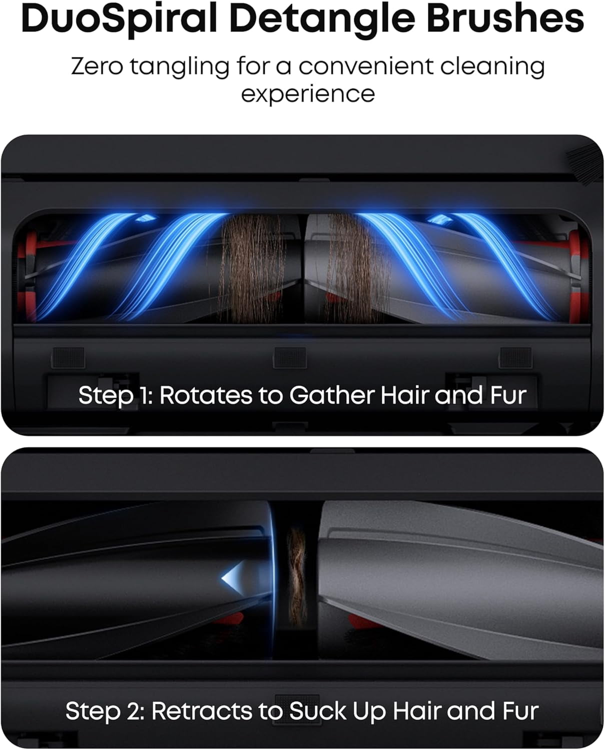 eufy All-in-One Robot Vacuum and Mop Combo E25, 20,000 Pa Suction,HydroJet Always-Clean Roller Mop, Edge-to-Corner Deep Cleaning, Zero-Tangle Design, AI Obstacle Avoidance