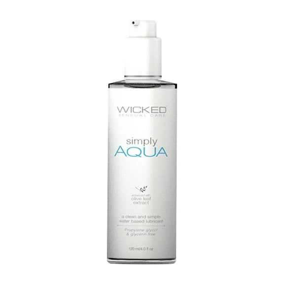 Wicked Sensual Care Simply Aqua Water Based Lubricant - 4 oz