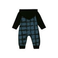 thumbnail image 6 of hirigin Baby Hooded Jumpsuit Long Sleeve Plaid Print One Piece Romper, 6 of 9
