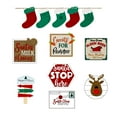 thumbnail image 2 of marioyuzhang Christmas Set of Tiered Tray Decoration Christmas Stocking Christmas Ornament Road Sign Country Farmhouse Wood Beads Decor Tabletop Sign for Christmas Table Decoratio (No Pallet), 2 of 9