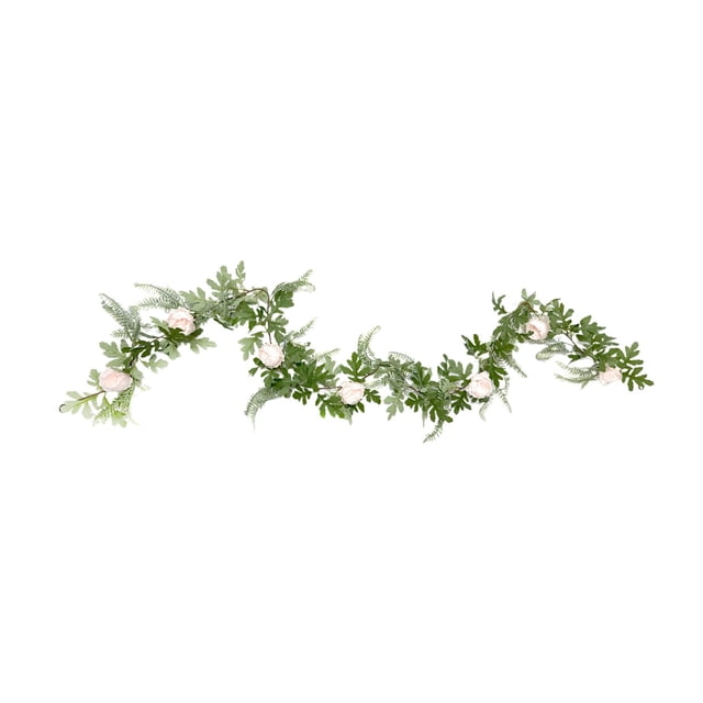 Artificial Garland With White Roses And Gypsophila For Wedding Centerpiece Table Runner Decor 70.86 in