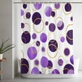 thumbnail image 5 of Purple Polka Dots Shower Curtain Set, Waterproof Shower Curtains for Bathroom, Modern Abstract Art Washable Fabric Cloth Bath Curtain for Bathtub Decoration with Hooks 72x78 Inches Geometric, 5 of 9