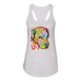 thumbnail image 3 of Neon Lab Dog Lover Shirt | Labrador Dogs Speak To Those Who Listen | Dean Russo Art Animal Lover Ladies Racerback Tank Top, White, Medium, 3 of 6