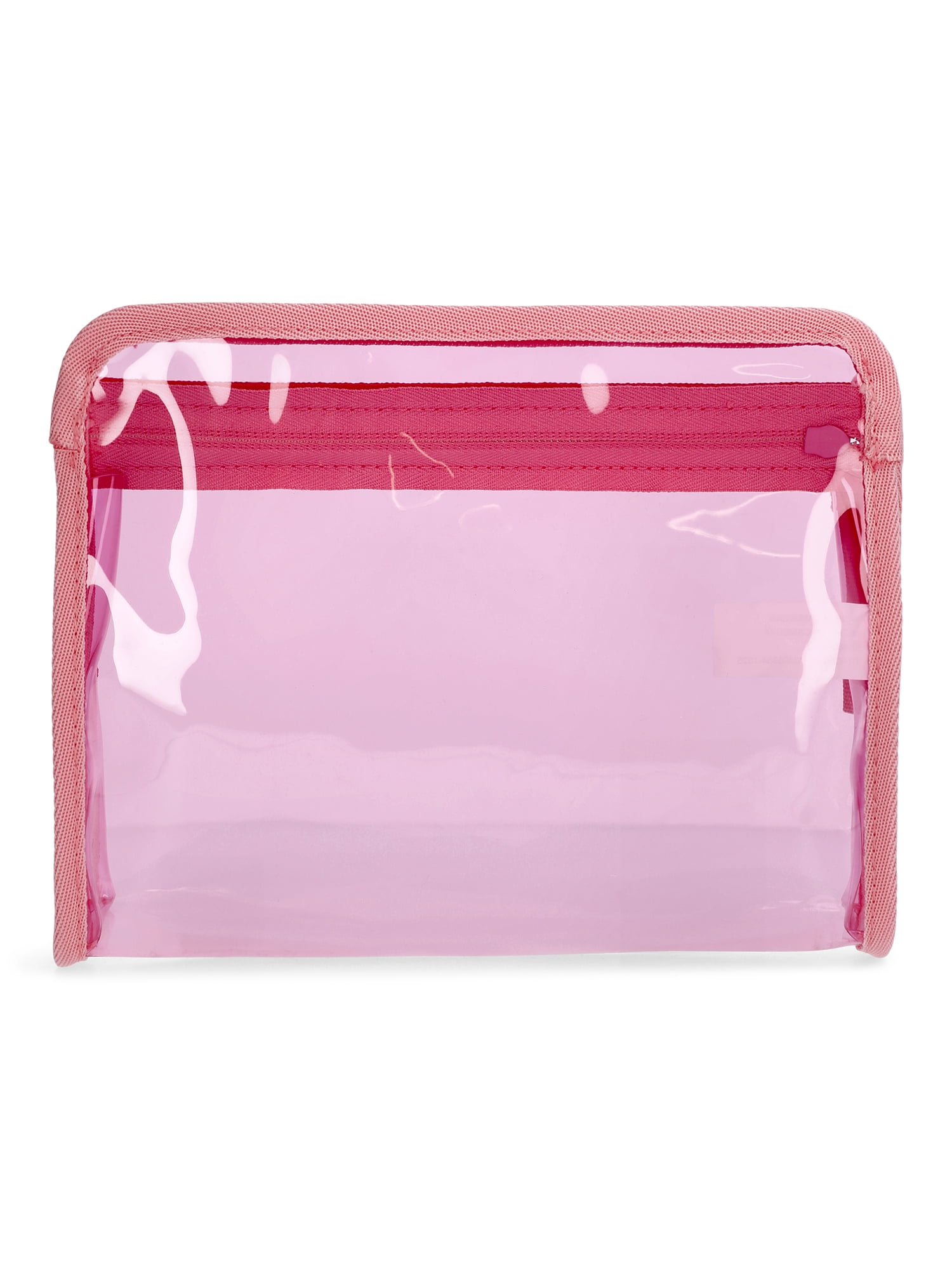 No Boundaries Women's Clear Beach Pouch, Pink