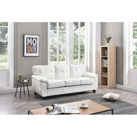 Hardwood Frame & Removable Backs Sofa - Gallant G907A-S, WHITE