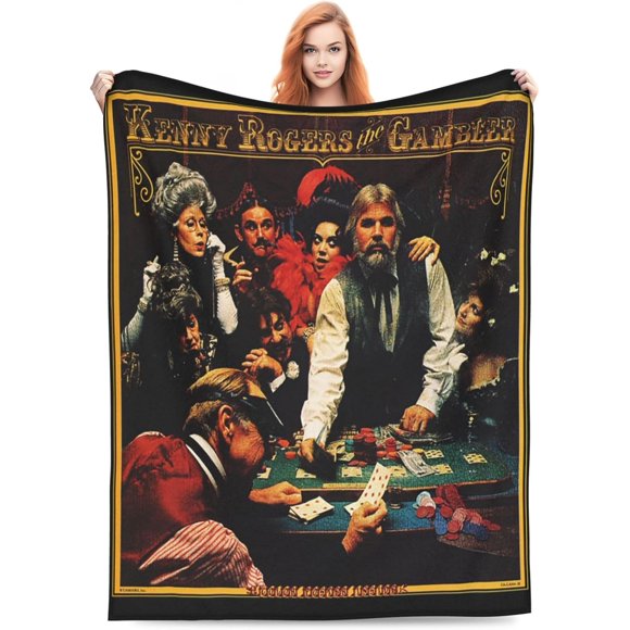 Kenny Rogers Anti-Pilling Flannel Blanket, Suitable for Sofas, Outdoor use, Games and Lunch Breaks 60"x50"