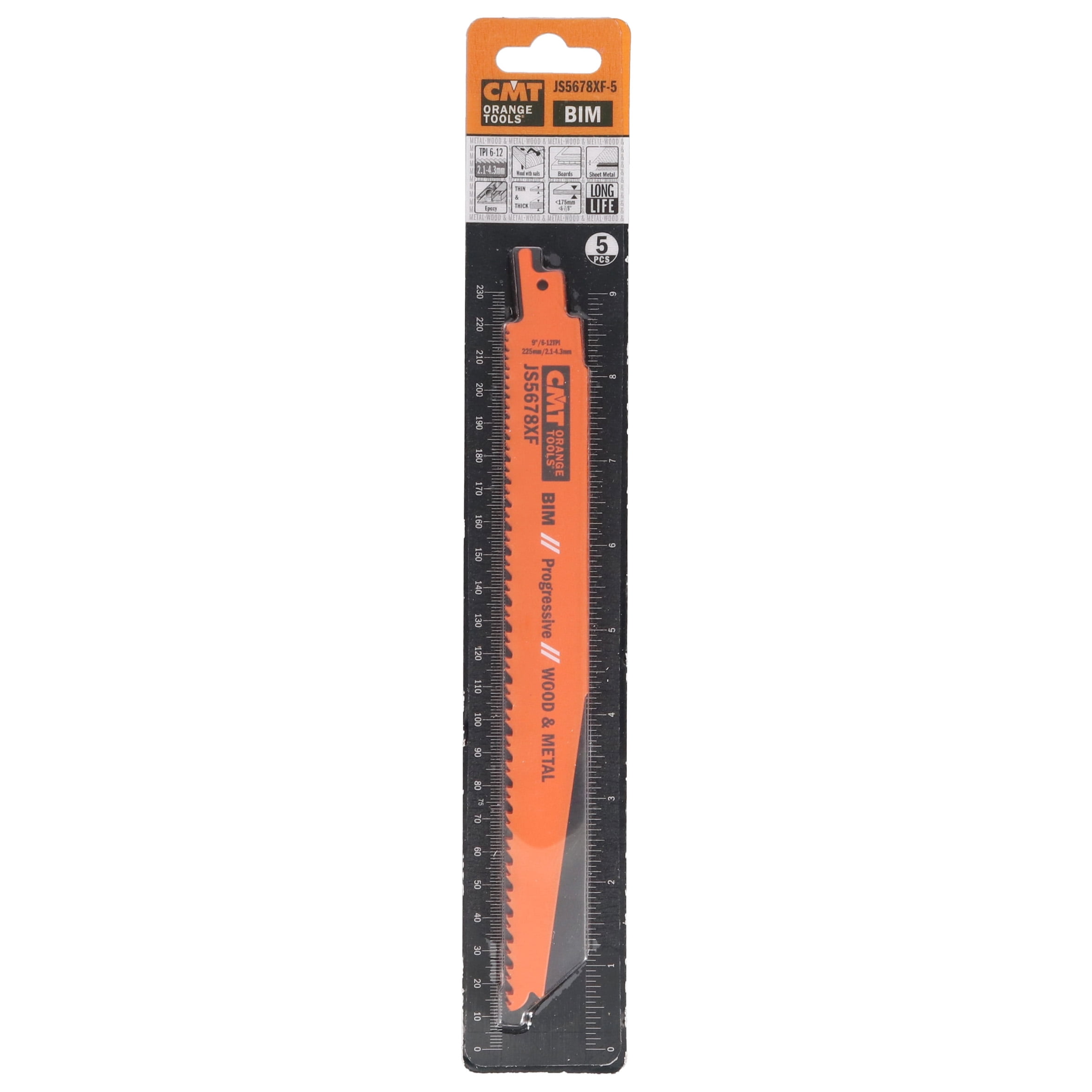 CMT JS5678XF-5 5-Piece Bimetal Saw Blades for Reciprocating Saws