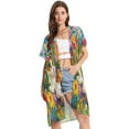 thumbnail image 2 of BZSMCE Women Creatively Garden Serenity Print Beach Cover-ups Size:S-2XL, 2 of 7