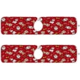 thumbnail image 2 of Coolnut Christmas Santa Bear 2PCS Kitchen Faucet Mat Bathroom Faucet Mat Sink Kitchen Faucet Sinkmat Faucet Splash Catcher Faucet Mat Dish Drying Mat Sink Mat for Kitchen Sink 30x5in, 2 of 7