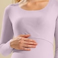 thumbnail image 2 of Tawop Thermal Underwear for Women Base Layer Long John Set Winter Cold Weather Warm Top and Bottom(Purple,L), 2 of 4