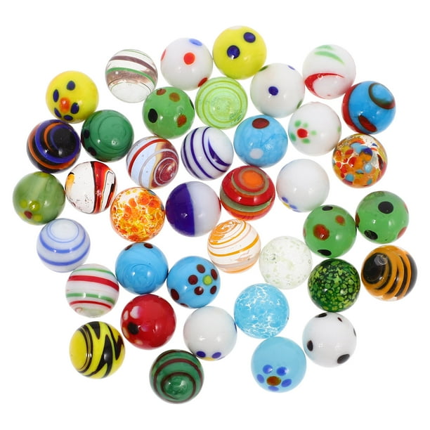 Canicas de vidrio de 38 piezas, canicas de colores para rellenos de jarrones, canicas lisas, canicas de juegos a granel
