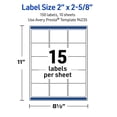thumbnail image 6 of Avery Waterproof Rectangle Labels, 2" x 2-5/8", 150 Total, 6 of 12
