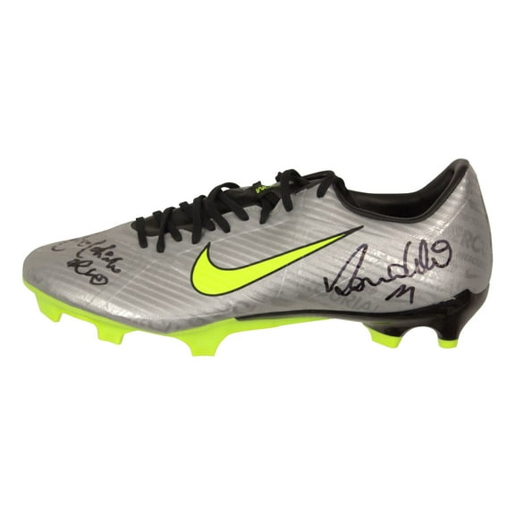 Ronaldinho & Ronaldo Nazario Signed Nike Mercurial Soccer Cleat with Beckett COA
