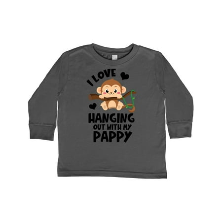 

Inktastic Monkey I Love Hanging out with My Pappy Gift Toddler Boy or Toddler Girl Long Sleeve T-Shirt