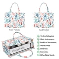 thumbnail image 2 of Large Capacity Tote Bag,Pioneer Flower Floral Print Pattern Handbag Fashion Luxury Tote Bag,15.7"x13"x 5.1" Inches,Laptop Compatible, 2 of 6