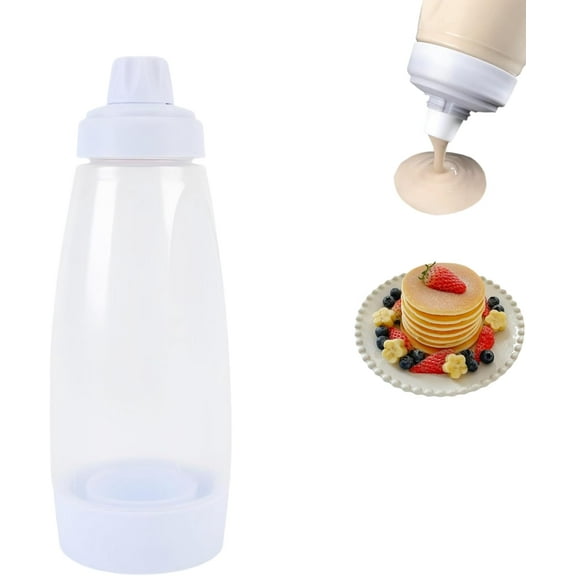 Pancake Batter Dispenser Bottle for Mixing Muffins Crepes Cupcakes