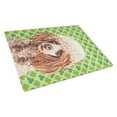 thumbnail image 2 of Carolines Treasures SC9723LCB Red Miniature Poodle Large Size Lucky Shamrock St. Patricks Day Glass Cutting Board, 2 of 3