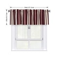 thumbnail image 2 of Drapery Wear Rod Short Curtain 54x18in Filter With Light Feature For Easy Installation Rod Free For Bedroom Kitchen Bathroom\r\n Maroon Stripe_4, 2 of 7