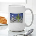 thumbnail image 6 of CafePress - Cactus Lights Black Snoopy Ceramic Mug - 15 oz Ceramic Large White Novelty Mug, 6 of 6
