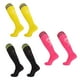 thumbnail image 1 of Dinheiro Calcetines de fútbol hasta la rodilla para adultos - 3 pares de calcetines largos de fútbolAmarillo azul+color fluorescente+rojo rosa, 1 of 5