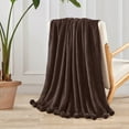 thumbnail image 3 of Home Soft Things Pompom Throw - Chocolate - 60" x 80" Jumbo, 3 of 8