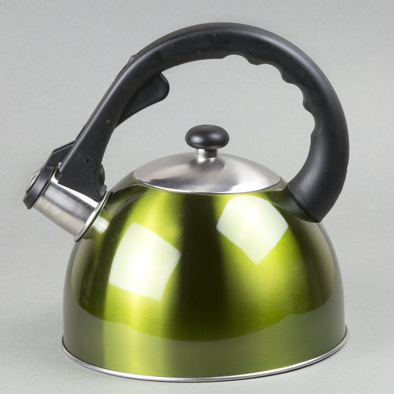 Satin Splendor 2.8 Quart Stainless Steel Whistling Tea Kettle with