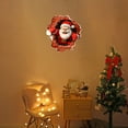 thumbnail image 6 of Christmas 3D Wall Stickers, Cartoon Cute Snowman Penguin Santa Breaking Through Wall Design, Removable Window Clings, Holiday Party Home Decorations -1Pcs, 6 of 6
