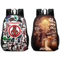thumbnail image 4 of Roblox-Mochila con estampado de doble cara para niños y niñas, morral escolar con estampado de puertas, Escape de la puerta, 4 of 4