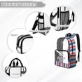 thumbnail image 6 of FKELYI July 4th USA Flag Print Clear Backpack for Girls & Boys 17 Inch Kids Backpacks Transprent School Book Bag with Multi-Pockets Casual Daypack for Elementary, 6 of 7