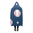 thumbnail image 2 of HATIART Couverture à Capuche Baseball et Étoiles Couverture Portable 56x80 Pouces Douceur Confortable, 2 of 3