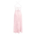 thumbnail image 2 of 2026 New Long Floral Bridesmaid Dresses Cowl Neck Lace Prom Dress Maxi A Line Fomal Evening Gownf or Women, Mother of The Bride Dresses(Pink,XL), 2 of 3