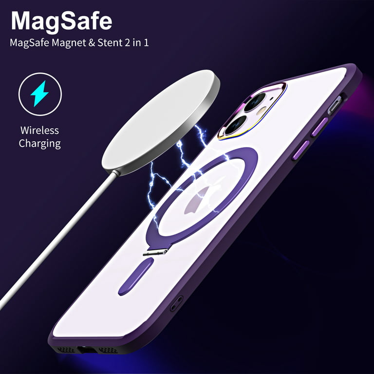 SaniMore for iPhone 11 6.1 2019 Case with MagSafe Wireless Charging, Clear  Magnetic Case for iPhone 11 Rugged PC Transparent Cover with Invisible