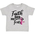 thumbnail image 3 of Inktastic Breast Cancer Awareness Faith over Fear with Pink Ribbon and Arrow Girls Toddler T-Shirt, 3 of 5