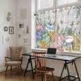 thumbnail image 5 of Easter Eggs Kitchen Curtain for Berdoom Living Room Cafe 45 Inch Length, Spring Flowers Eucalyptus Leaves Wooden Grain Tiers Curtains Light Filtering Drapes Window Treatment 2 Panels 52"Wx45"L, 5 of 8