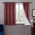 thumbnail image 1 of Cortinas Deconovo 100 % opacas para cocina - Aislantes térmicos rojos para dormitorio, ligeras y opacas con ojales, 132 x 137 cm, rojas, 2 paneles, 1 of 7