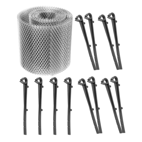 OULII 1 Set of Gutter Screens for Leaves Aluminum Mesh Outdoor Use for Gardeners