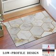 thumbnail image 3 of White Marble Gold Leaf Hexagon Pattern Door Rugs,Washable Non Slip Door Mats Indoor,Decorative Door Mats,Entry Mat Indoor for Entrance,Bedroom,Kitchen,Bathroom,16"x24", 3 of 6