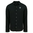 thumbnail image 2 of Men's Cutter & Buck Black Las Vegas Raiders Knitted Advantage Tri-Blend Eco Soft Pique Long Sleeve Button-Up Shirt, 2 of 3