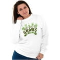 thumbnail image 4 of Sow Grow Garden Life Gardening Green Women Crewneck Sweatshirt Brisco Brands M, 4 of 6
