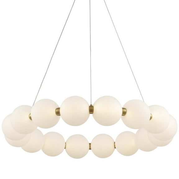 Trans Globe Lighting Mdn-1591 Nightingale 26" Wide Led Ring Chandelier - Gold