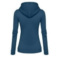 thumbnail image 3 of Arlun Jackets for Women Winter Hoodies Asymmetrical Skew Zipper up Warm Hooded Sweatshirt Jacket Long Sleeve Slim Fit Soft Comfortable Casual Coats Outdoor Tops with Pockets Blue S, 3 of 3
