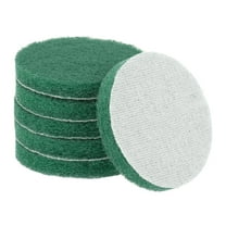 Uxcell 6pcs Scrubber Scouring Pads 180 Grits 3 Inch Drill Power Brush, Green