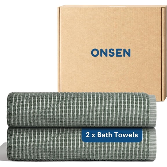 Sculpted Terry Bath Towel Set 28x55 in Spruce 2x Bath Towel