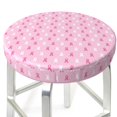 thumbnail image 3 of KLL Breast Cancer Awareness5 Round Bar Chair Cushion Cover 14 inch ,Bar Stool Protector with Elastic, Soft Washable, 3 of 6