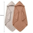 thumbnail image 4 of itvber Hooded Baby Towels for 1 Pack 100% Muslin Organic Cotton Baby Bath Towel with Hood for Babies Toddler Soft and Absorbent Baby Bath Essentials, 4 of 8