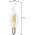 thumbnail image 4 of 5pcs E14 Filament LED Bulb,Candle Bulbs,Warm White Screw Light Bulb, 4 of 4