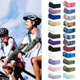 thumbnail image 2 of 1/2 pares de mangas de brazo de verano protección solar UV hielo fresco ciclismo correr pesca escalada conducción cubierta de brazo calentadores para hombres y mujeres, 2 of 5
