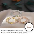thumbnail image 3 of Anillo de apertura para mujer, anillos de flores chapados en Metal de cobre, decoraciones de mano ajustables, joyería para novia y mujer, regalo Ropa, zapatos y accesorios Miscelánea Oro rosa Jumpingount AP014759-03, 3 of 6
